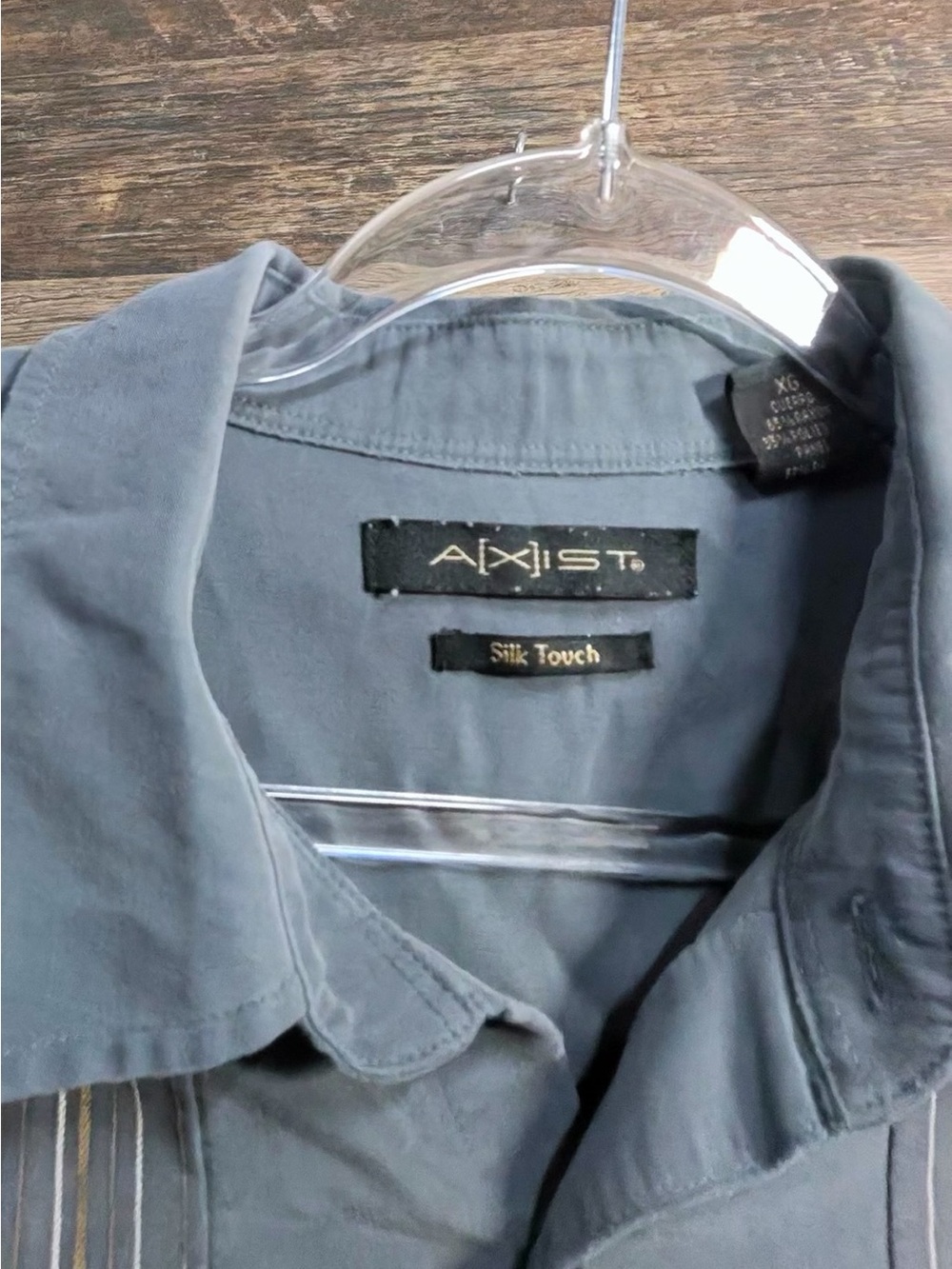 Axist Men's Slate Blue Casual Button Down Shirt